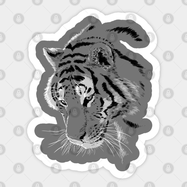 Tiger Sticker by albertocubatas